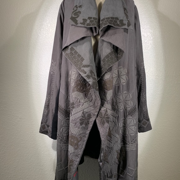 Biya by Johnny Was Ava Cross-stitch Cardigan M NWT - Picture 2 of 6